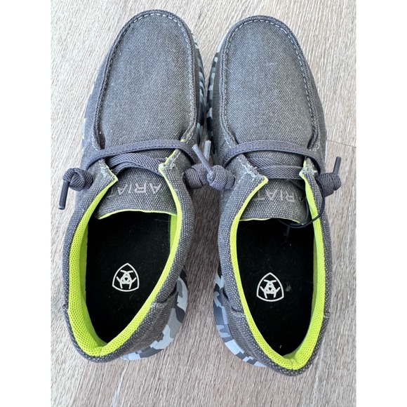 Ariat Hilo Charcoal Grey Neon Green Camo Sole Canvas Loafers 10050954 Mens 7D main image 9